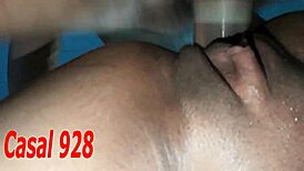 Wow, I licked that skinny prostitute's shaved pussy!