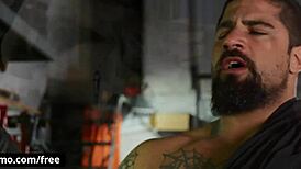 i rode my muscular boss ryan bones dick hard in the garage until he cummed all over me