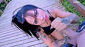 Linda Morena's Emotional Deepthroat Debut in Public