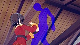 konosuba hentai megumin handjob cumshot in face uncensored cosplay