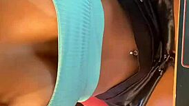 Perfect tits girl rides hard