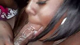 Ebony Babe Delivers Sloppy Blowjob In Homemade Video.