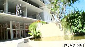 erected cock pounds a shaved teen pussy in rough play