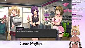 Vtuber Lewdneko plays Negligee Part 6 with steamy lingerie action