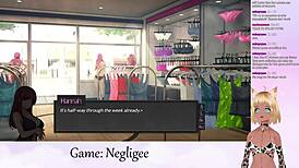Vtuber Lewdneko plays Negligee Part 6 with steamy lingerie action