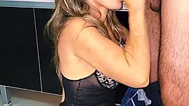 fucking blonde milf on the sink and cumming inside 😍