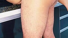 fucking blonde milf on the sink and cumming inside 😍