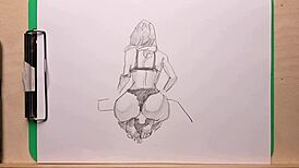 i drew a sexy girl in pencil