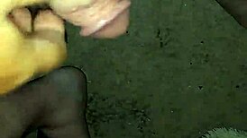 Horny mature guy playing with his cock in homemade video