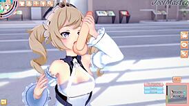 barbara from genshin impact gets fucked in the shopping center