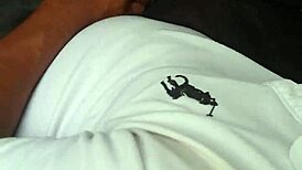 Chacal masturbates on public bus as shemale