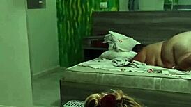 Queen enjoys creampie with Brazilian shemale