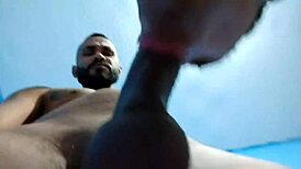 Drawing blood from the boy's ass before cumming inside and in his mouth.