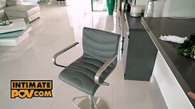 POV of banging bride Alexa Flexy in wet pink pussy. Her virgin body bends over for hardcore action.