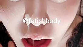 Swag chinese netizen self-shot asmr deepthroat training results