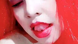 Argentinian Girl Practices Licking Technique