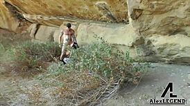 fat cock alex legend dominates lea lexiss outdoors