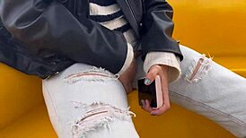 I can't believe we had wild lesbian sex in a public amusement park. It felt so risky fingering outdoors with my Latina lover!