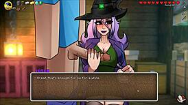 Minecraft parody with a sexy creeper girl in bikini