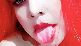 Argentinian Girl Practices Licking Technique