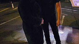 Exhibition On Highway Parking Lot Where Trucker Surprises And Fucks Ass Then Cums On Tits