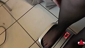 foot fetish got me into pantyhose foot fucking with amateurs