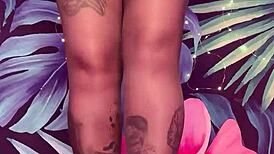 Teasing In Pantyhose And Latex Dress