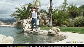 hey, stunning nicole aniston fucks poolboy