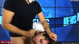 Raw Cumshot Facial on Live Reporter in Public Trailer
