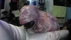 Obedient Step Daughter Deepthroats Uncle's Fat Cock Sloppily, Swallowing Saliva and Cum in Domination Scene