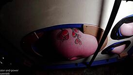 Queenieb indulges in an amazing enema spa day, filling her belly with pleasure