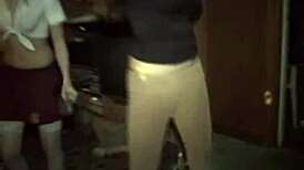 College sluts ride dicks while others watch the party