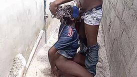 Broke girl pays rent with rough threesome