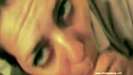 An Italian cougar feels intense pleasure during a close-up blowjob moment