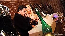 Hardcore Sex Thrills Two Blonde Babes in Wild 4some Ride