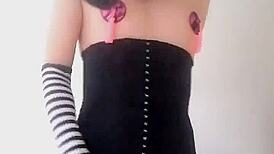 Chinese Shemale Jelly Qiao Teases with Anal Toys