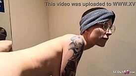 scandalous trio with lia louise and friend in changing room