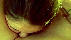 My lover didn't want to be recorded but she records me licking her pussy in our homemade video.