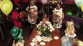 Horny Men and Naughty Women Fuck in Wonderland Costumes