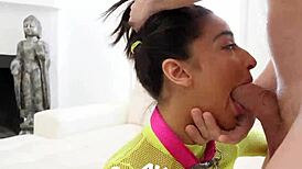 Loud moaning brunette gets filled with multiple creampies!