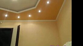 blonde girl slams dildo in pussy and anal on cam