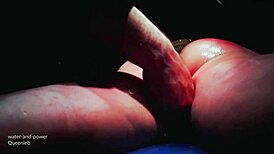 Queenieb indulges in an amazing enema spa day, filling her belly with pleasure