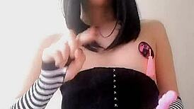 Chinese Shemale Jelly Qiao Teases with Anal Toys