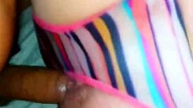 Watch resabooxxx pull those colorful panties aside for a sloppy BBC fuck in close-up POV.