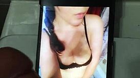 Latina couple get a cumtribute to this horny homemade video