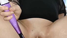 velvet rain 23 squirts passionately with huge toys