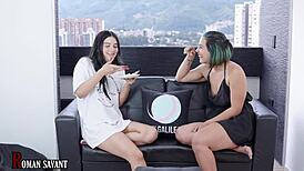 Girlfriend And Friend Drug Him For Blowjob Facial Cumshot