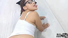 while my stepfather is not here, my stepmother fucks me, takes me to her room, rides my cock, and sucks the cum out of her ass, anal sex