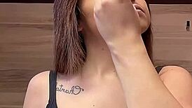 Huge braless tits straining tanktop fabric