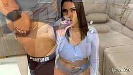 Latina Teen Performs Deepthroat Blowjob